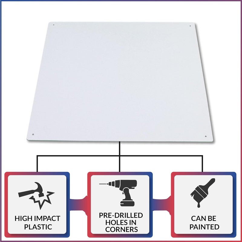 AMERICAN BUILT PRO Home Improvement Access Cover for Drywall, HIPS, Wall Access Door, White, Textured,17"x17" 0D Plumbing, Electrical Access, No Hinges or Springs - Image 3